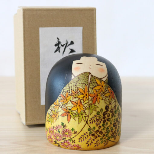 Fumio Tomidokoro Kokeshi Doll Autumn Garden