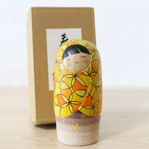 Fumio Tomidokoro Kokeshi Doll Waiting For Spring