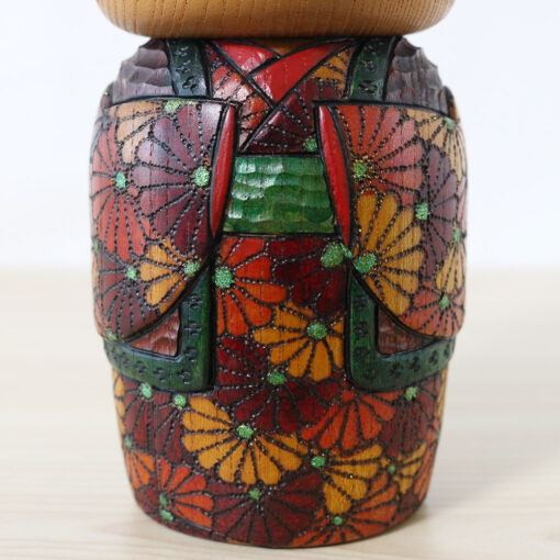 Sekiguchi Toshio Kokeshi Doll Signs Of Autumn Kimono