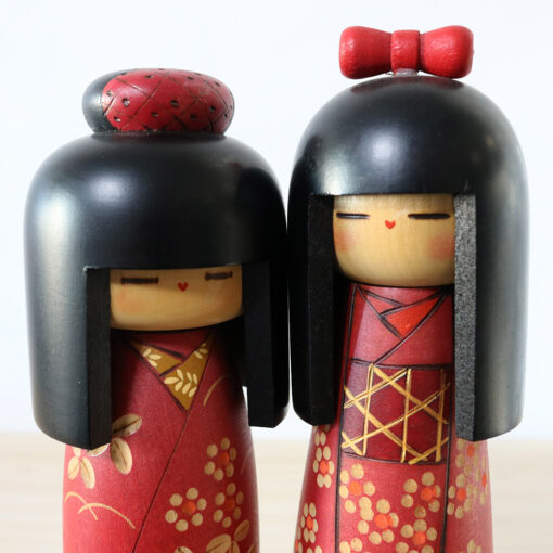 Two Vintage Kokeshi Dolls By Kazuo Takamizawa Faces