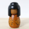 Vintage Orange Kokeshi Doll By Sato Suigai