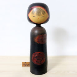 Masao Watanabe Vintage Kokeshi Doll Black Rose