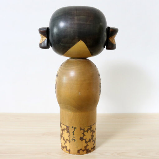 Kobayashi Inosuke Pigtails Kokeshi Doll Back