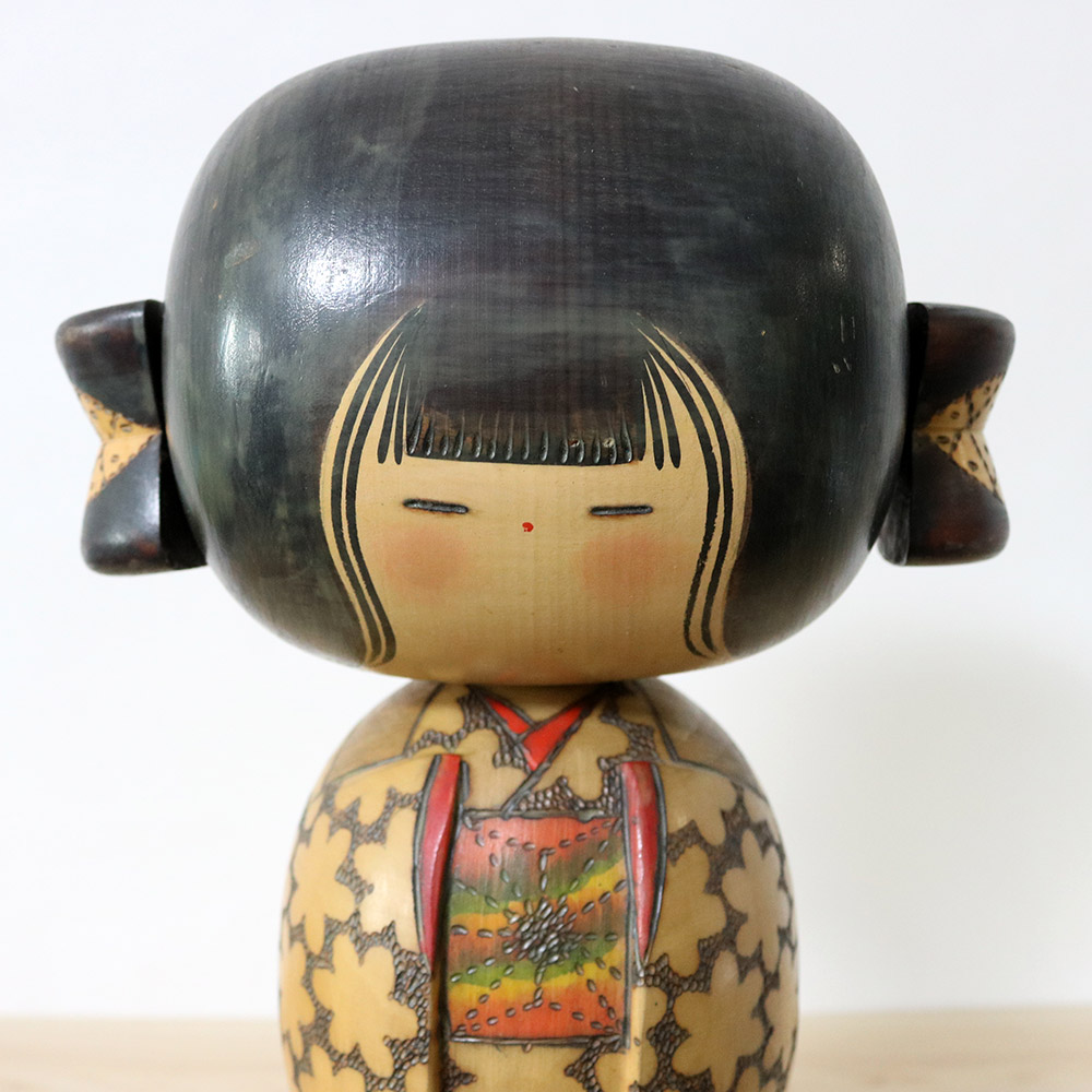 Kobayashi Inosuke Pigtails Kokeshi Doll - Kokeshi Japan