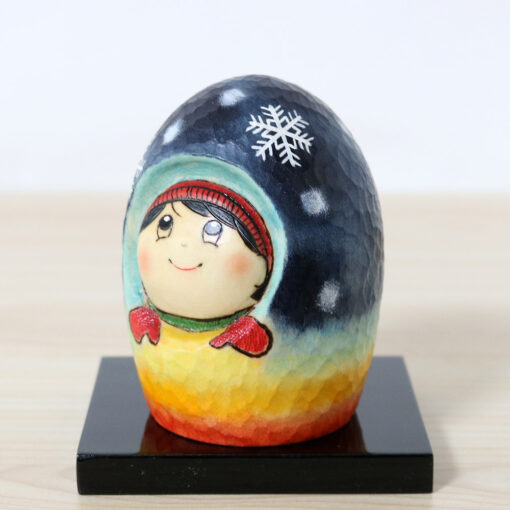 Tokumaru Etsuko Kokeshi Doll Snowy Landscape Left