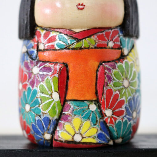 Ichiko Yahagi Creative Kokeshi Doll Kikka Kimono Front