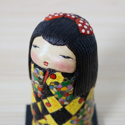 Ichiko Yahagi Origami Cranes Kokeshi Doll Face