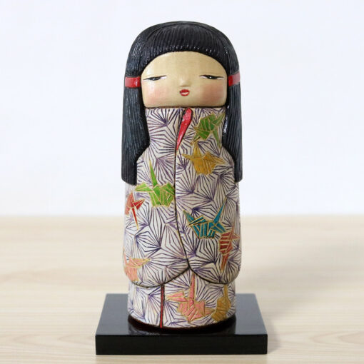 Ichiko Yahagi Origami Cranes Kokeshi Doll Front