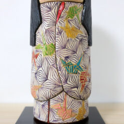 Ichiko Yahagi Origami Cranes Kokeshi Doll Kimono