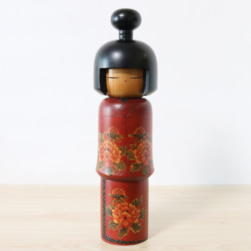 Sato Suigai Vintage Red Creative Kokeshi Doll