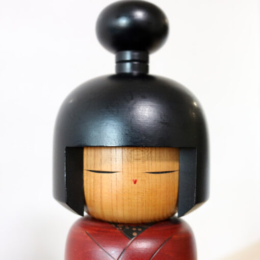 Sato Suigai Vintage Red Creative Kokeshi Doll Face