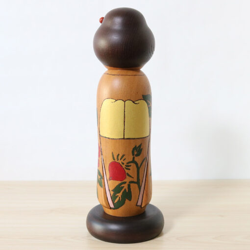 Sekiguchi Sansaku Vintage Kokeshi Peony Back