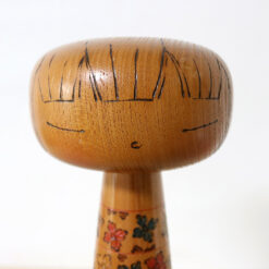 Tsujita Ryozo Vintage Kokeshi Doll Flower Path Face