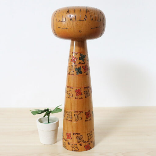 Vintage Japanese Kokeshi Doll By Tsujita Ryozo Flower Path