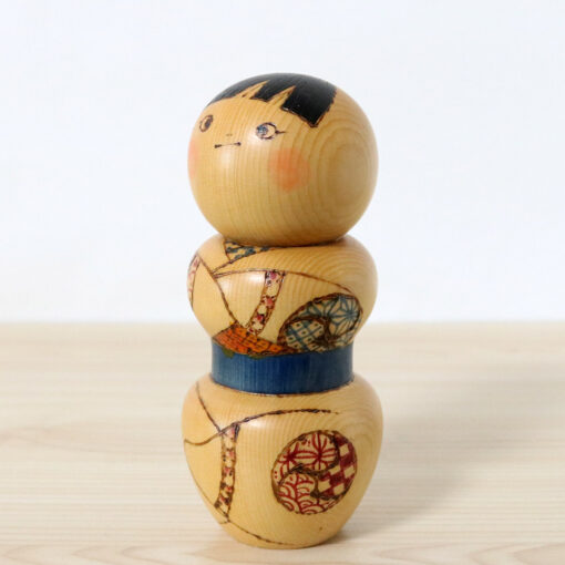 Vintage Kokeshi Doll By Kato Tatsuo Zazen Left