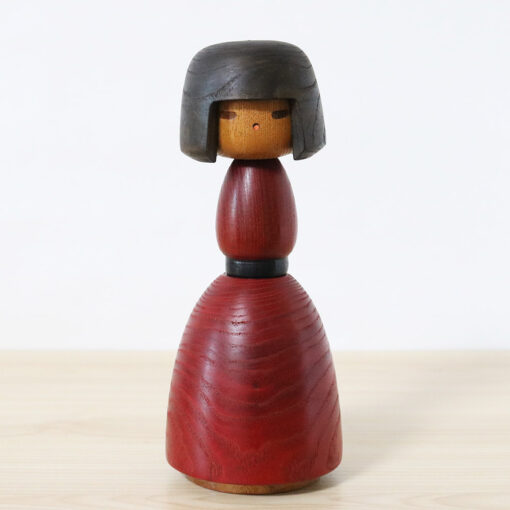 Yamanaka Sanpei Vintage Red Kokeshi Doll