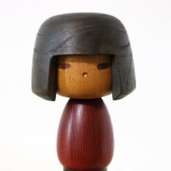 Yamanaka Sanpei Vintage Red Kokeshi Doll Face