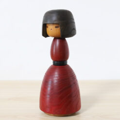 Yamanaka Sanpei Vintage Red Kokeshi Doll Left