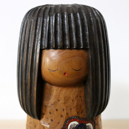 Aida Seiho Vintage Kokeshi Doll Hazy Moon Face