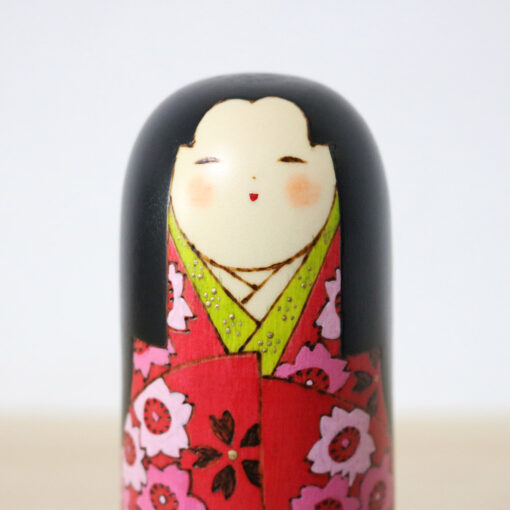Fumio Tomidokoro Creative Kokeshi Doll Hanazakari Face