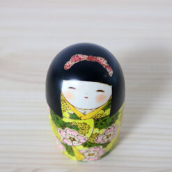 Fumio Tomidokoro Creative Kokeshi Doll Sakura Wind Top