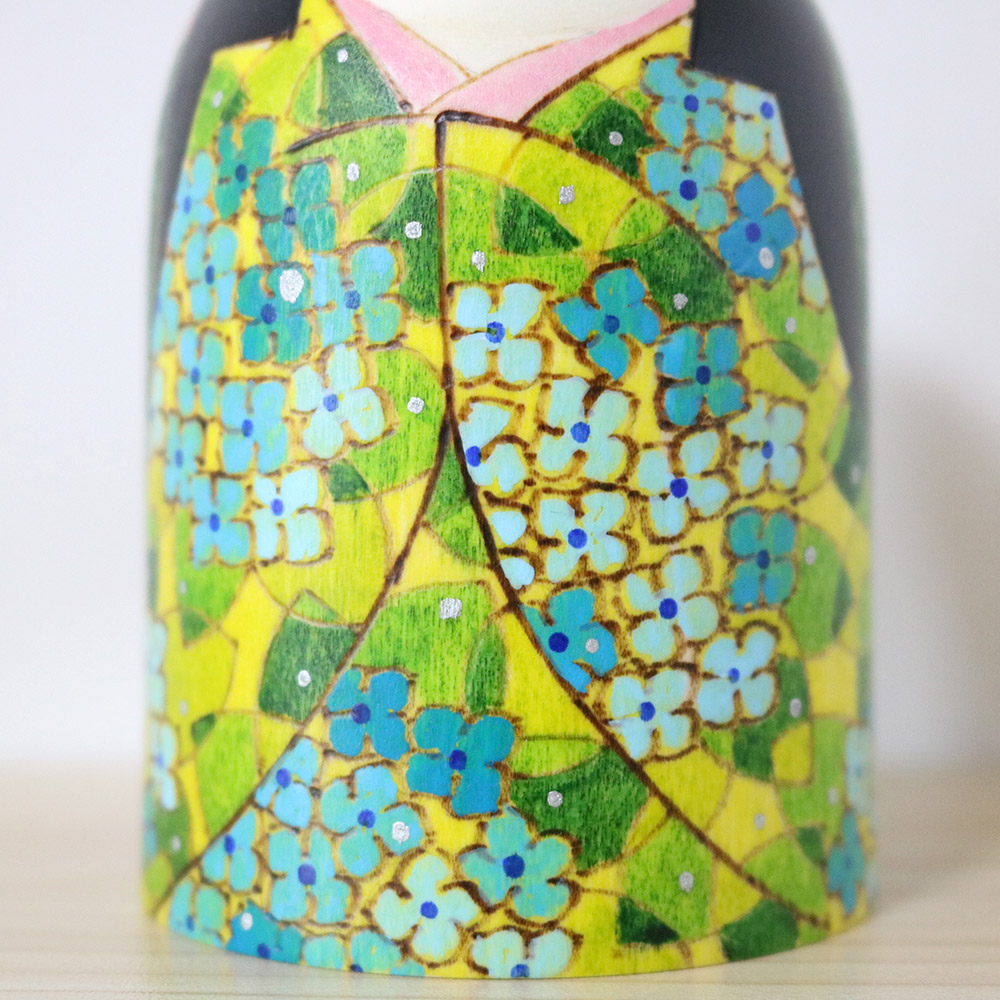 Fumio Tomidokoro Creative Kokeshi Doll Summer Dew Kimono