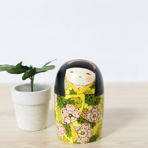 Fumio Tomidokoro Japanese Creative Kokeshi Doll Sakura Wind