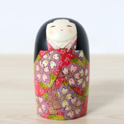 Fumio Tomidokoro Kokeshi Doll Hana Akari Front