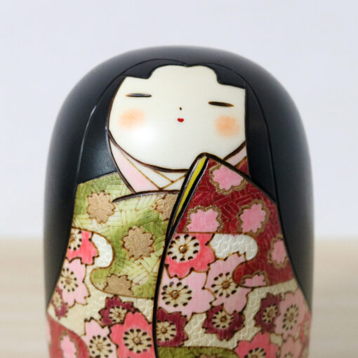 Fumio Tomidokoro Kokeshi Doll Thinking Of Flowers Face