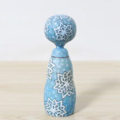 Fumio Tomidokoro Kokeshi Doll Winter Flower Back