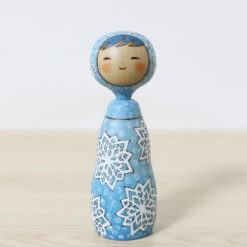 Fumio Tomidokoro Kokeshi Doll Winter Flower Front