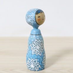 Fumio Tomidokoro Kokeshi Doll Winter Flower Right