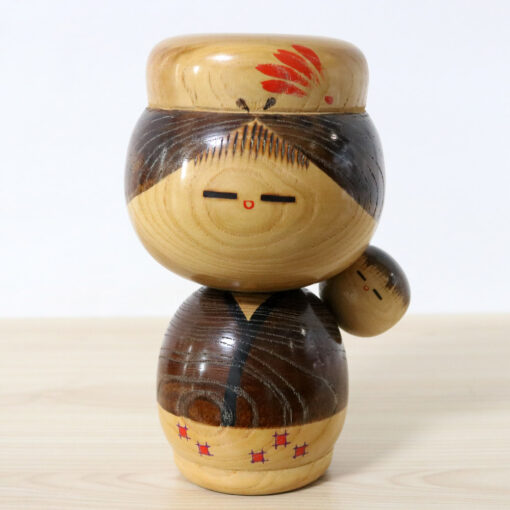 Iwasaki Nobue Komori Vintage Kokeshi Doll Front