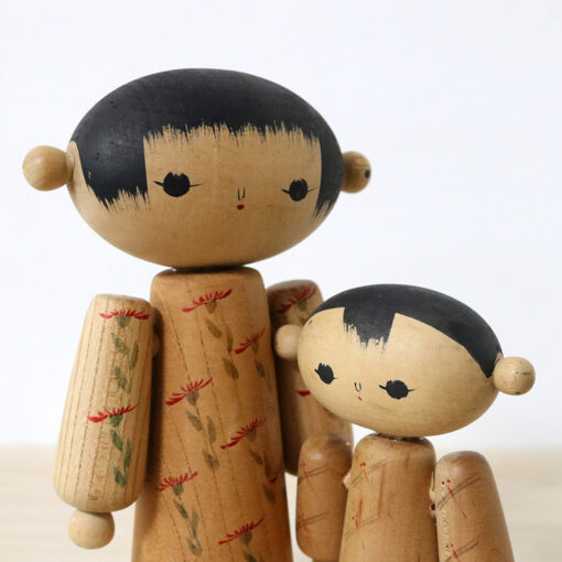 Kokeshi Doll Set By Hideo Ishihara Faces