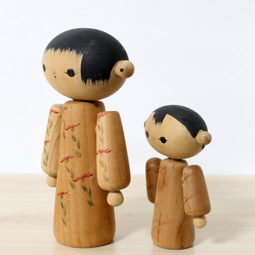 Kokeshi Doll Set By Hideo Ishihara Left