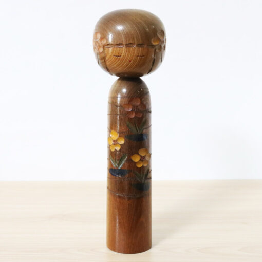 Masashi Takeda Vintage Kokeshi Doll Flower Hairpin