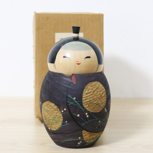 Sekiguchi Sansaku Vintage Kokeshi Doll Full Moon