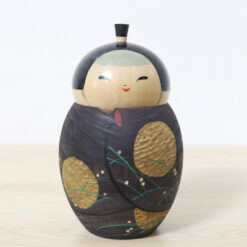 Sekiguchi Sansaku Vintage Kokeshi Doll Full Moon Front