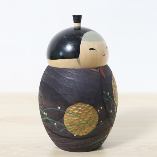 Sekiguchi Sansaku Vintage Kokeshi Doll Full Moon Right