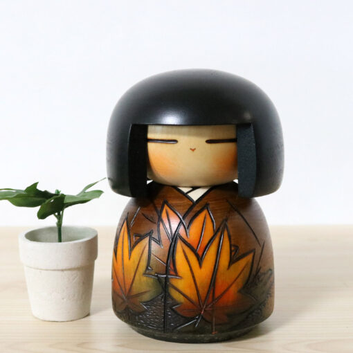 Vintage Japanese Kokeshi Doll Kisaku Momiji