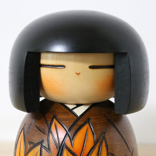 Vintage Kokeshi Doll Kisaku Momiji Face