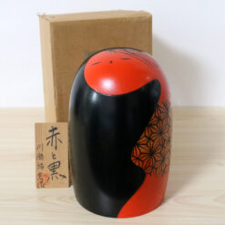 Yuji Kawase Vintage Kokeshi Doll Red And Black