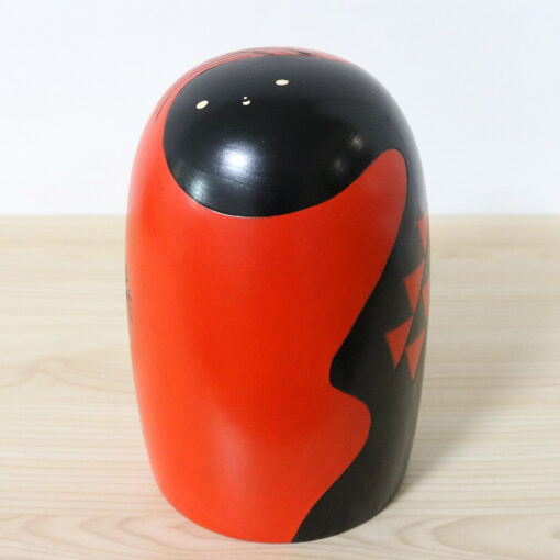 Yuji Kawase Vintage Kokeshi Doll Red And Black Back