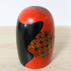 Yuji Kawase Vintage Kokeshi Doll Red And Black Left