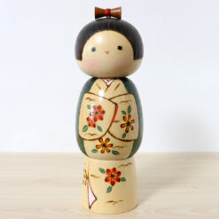 Sadao Kishi Kokeshi Doll Hanadayori Front