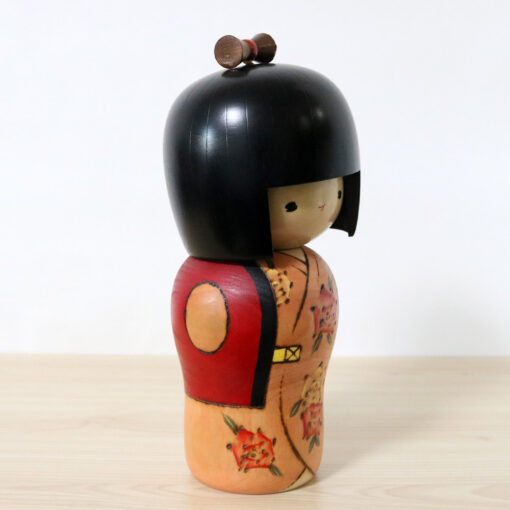 Sadao Kishi Vintage Kokeshi Doll Wild Rose Right