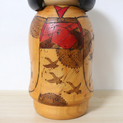 Uchida Shinichiro Vintage Kokeshi Doll Yasuragi Kimono