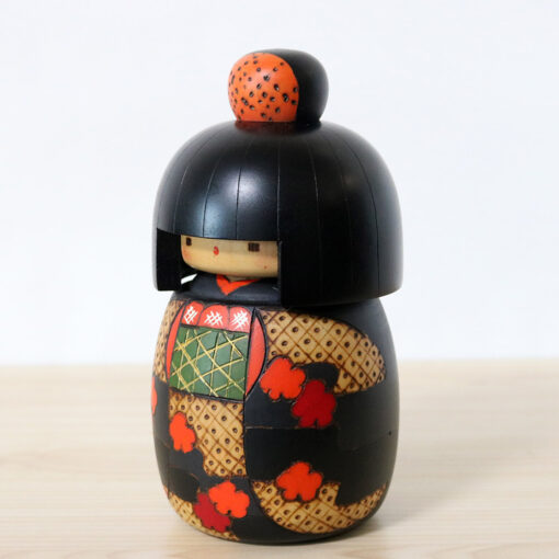 Vintage Kokeshi Doll Kazuo Takamizawa Flower Field Left