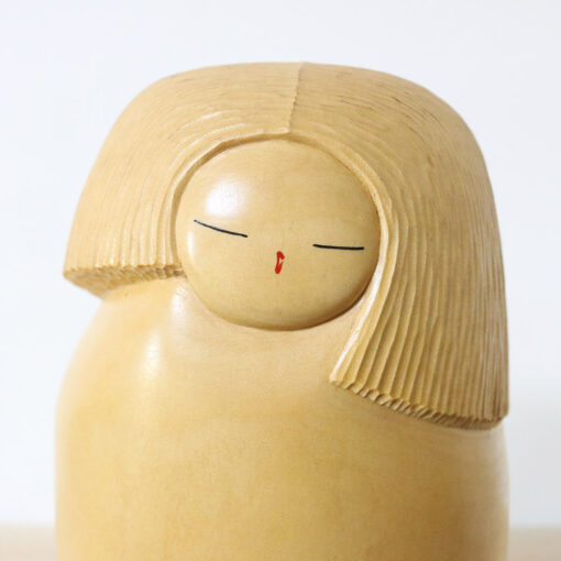 Watanabe Yuji Vintage Kokeshi Doll White Camellia Face