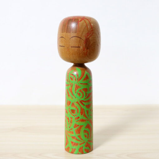 Issetsu Kuribayashi Vintage Kokeshi Doll Left